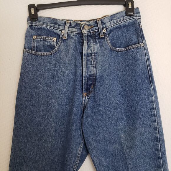 VTG 90s Guess High Rise Tapered Mom Jean Sz 31 Y2K USA Style 1040R Button‎ Fly - Picture 1 of 12